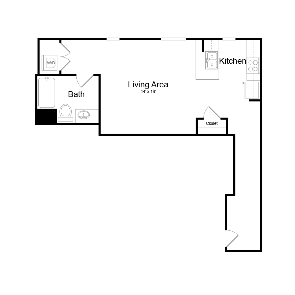 Floor Plan S14 - Studio Floor Plan S14 - Studio